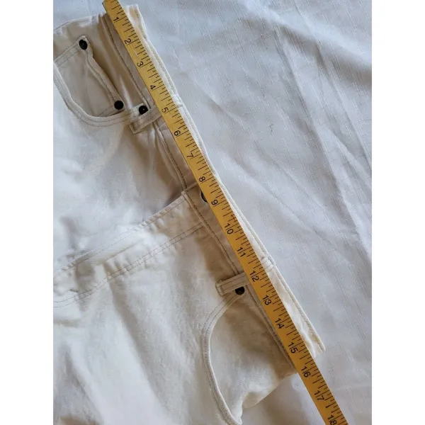 Abercrombie & Fitch The 90’s Straight Ultra High Rise Women's Jeans Sz 32 Cream - Image 5