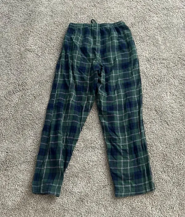 Saddlebred Small PJ Pants Green and Blue Plaid - Image 2