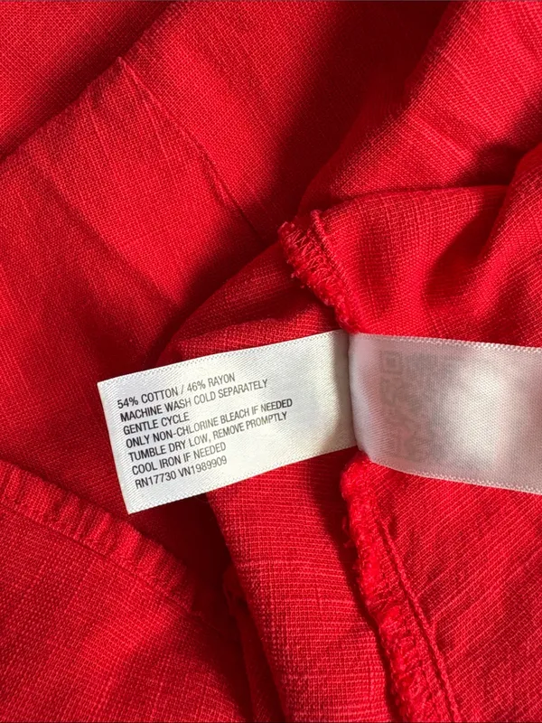 Universal Threads Red V-Neck Fit & Flare Dress - Image 7