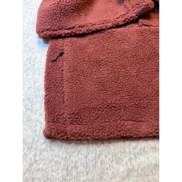 Alpine Design Womens M‎ Sherpa Fleece Pullover Quarter Snap Neck Dark Auburn NWT - Image 4