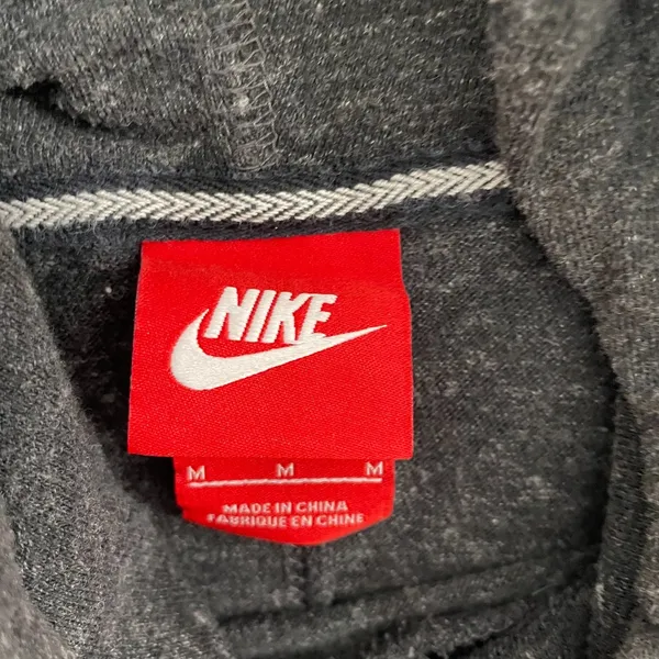 Nike Gym Vintage Hoodie Women M Gray Sportswear Athletic Lounge Pullover - Image 3