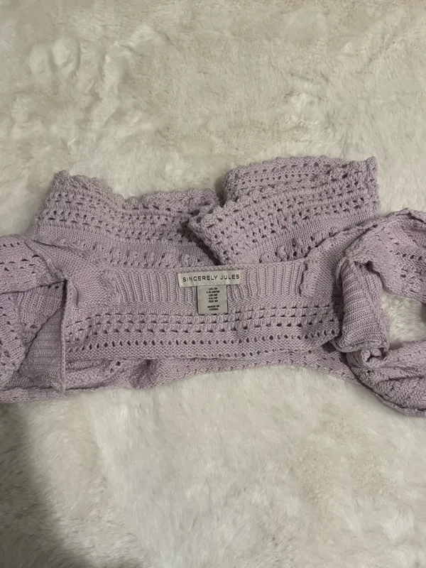Sincerely Jules Lilac Crochet Tank - Image 3