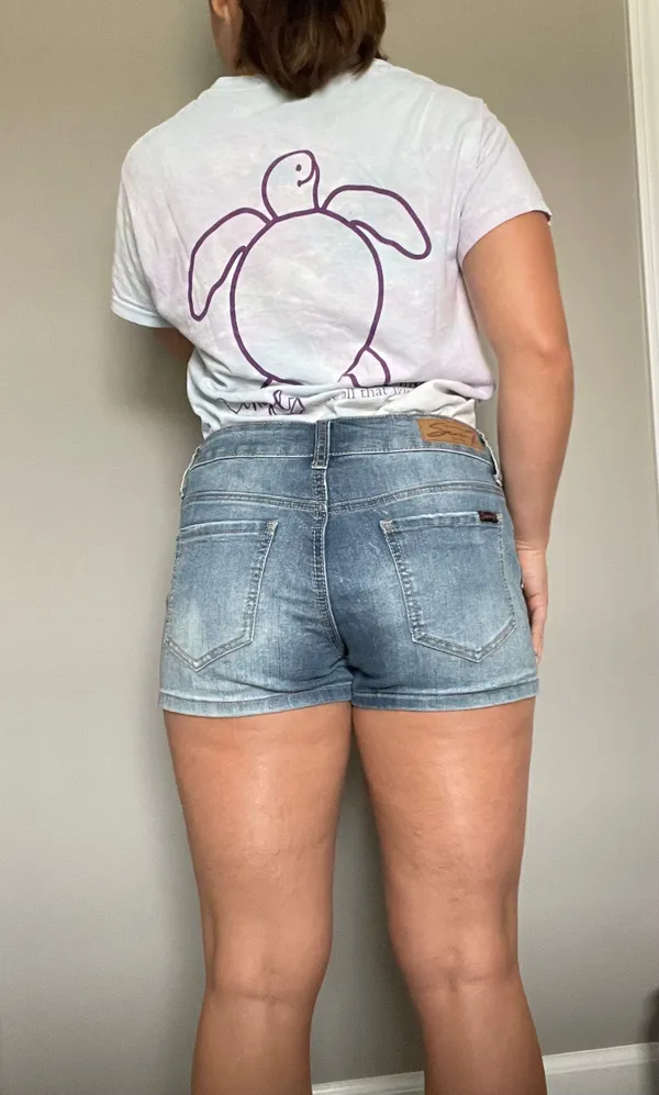 Denim Jean Embroidered Shorts - Image 4