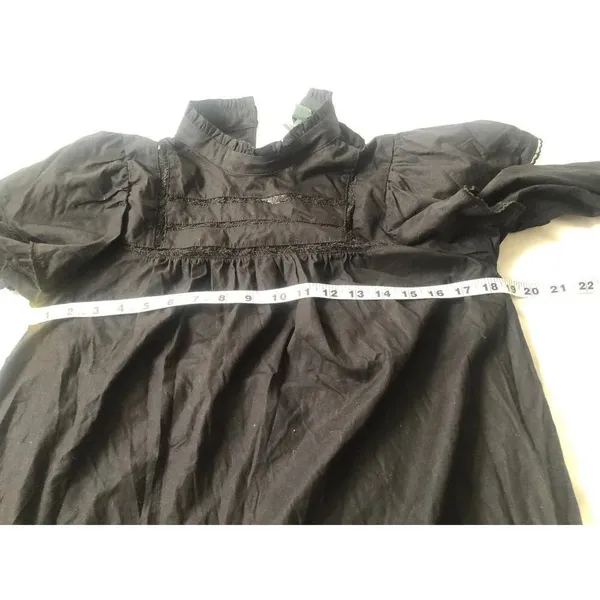 Wild Fable Black High Neck Poplin Victorian Puff Sleeve Dress - Image 8