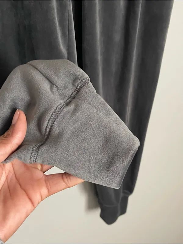 OFFLINE X AERIE | Charcoal Gray Velour Jogger Pants Sz XS - Image 4
