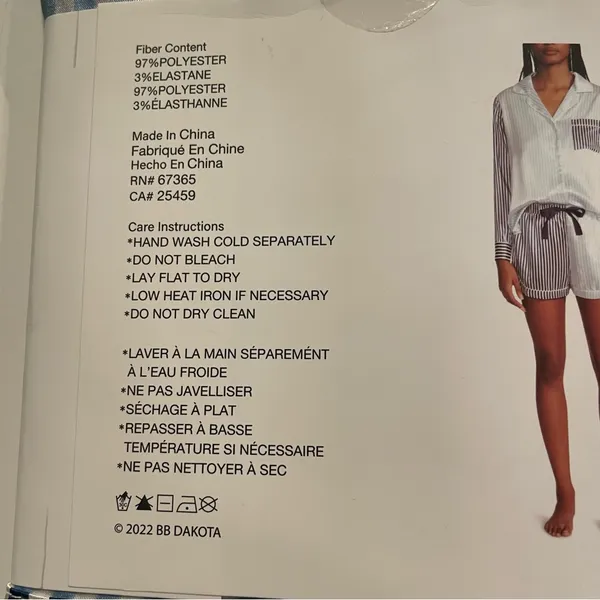 BB Dakota Satin Notch Collar PJ Set NWT Women Med Long Sleeve Shorts Loungewear - Image 6