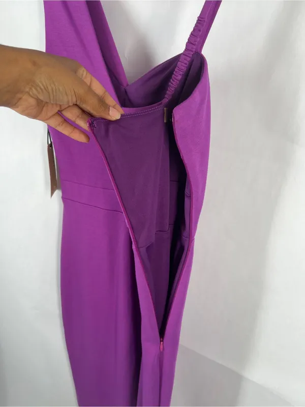 Bailey 44 Zennie Dress Midnight Purple Cutout Asymmetrical Midi S NWT - Image 11