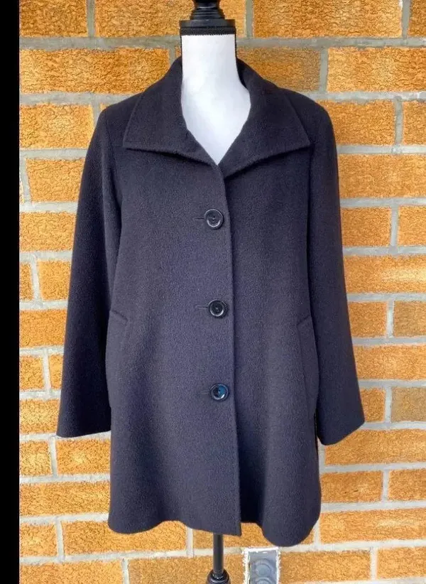 Cinzia rocca alpaca/wool coat size 2 Black - Image 2