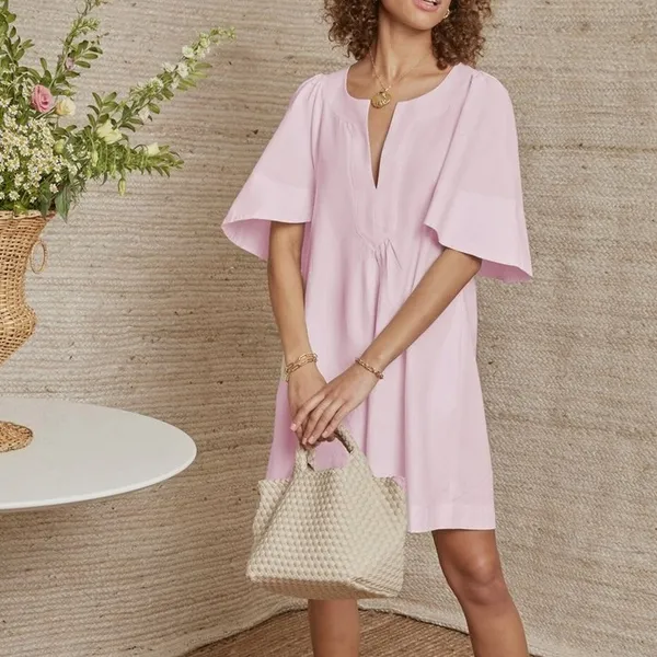 Tuckernuck Pomander Place Finley Flutter Sleeve Dress Pink - Image 2