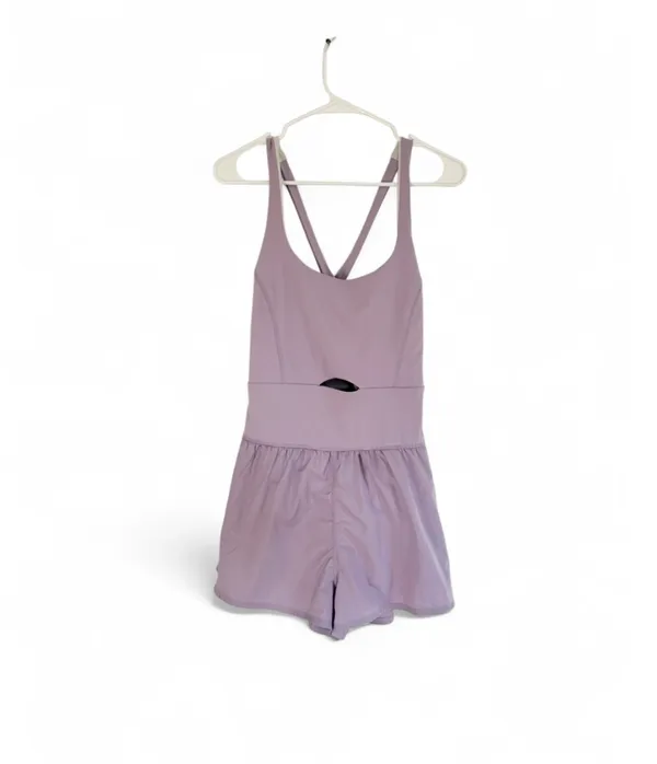 Free People Movement Righteous Runsie Athletic Romper Lilac XL Workout Tennis - Image 3