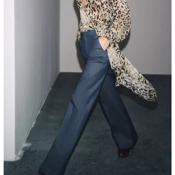 Zara NWT blue pants - Image 8