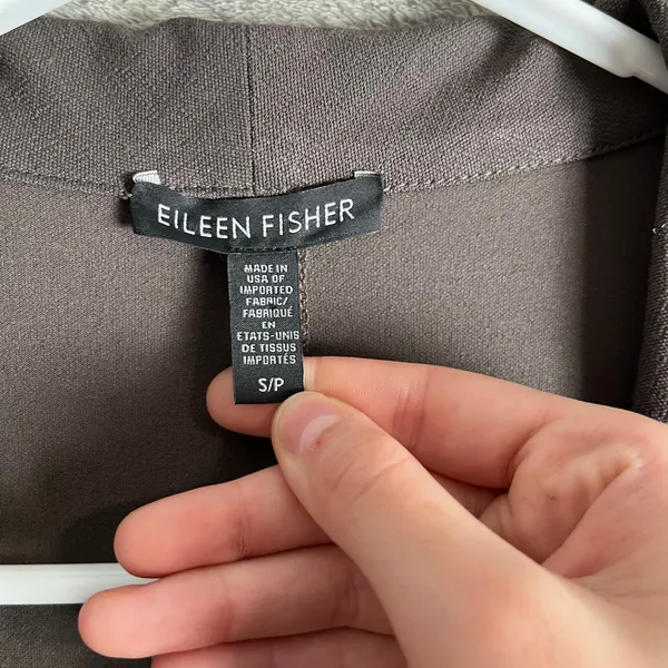 Eileen Fisher Washable‎ Stretch Crepe Jacket Size Small Rye Grayish Brown - Image 6