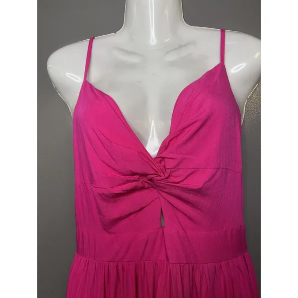 Cupshe Dress Womens Medium Pink Cutout Backless Tie Strap Maxi Sundress Beach - Image 2