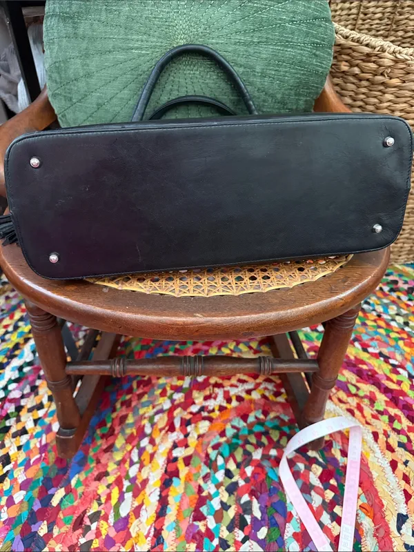 Vintage 80s/90s Aspects by Lisette Black Basketweave East West Doctor’s Bag - Image 3
