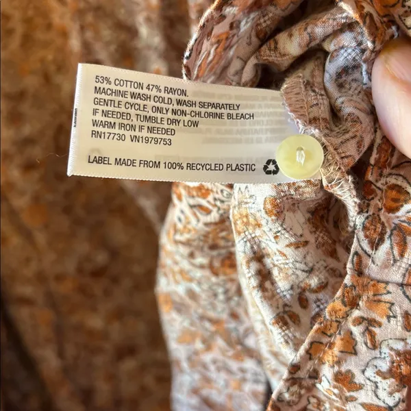 FINAL MARKDOWN Universal Thread Brown Floral Blouse XXL NWOT - Image 6