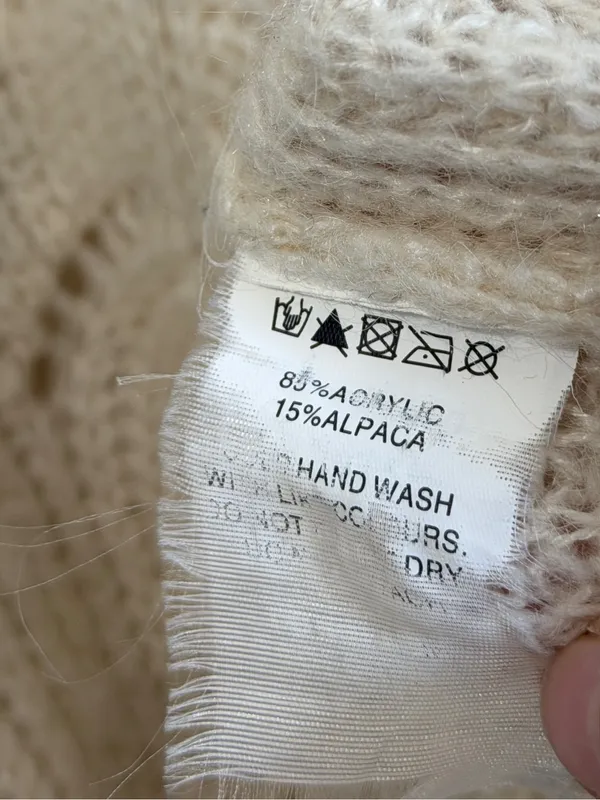 Rolla's Laura Sweater Size Medium / 10 vanilla cream white alpaca knit fall - Image 7