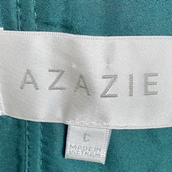Azazie‎ One Shoulder Emerald Green Formal Gown Bridesmaid Dress Size C - Image 6