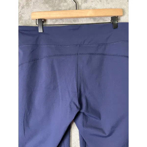 Duluth Trading Co NoGA Classic Slim Leg Pants Women's L 31 Navy Blue Stretch - Image 4