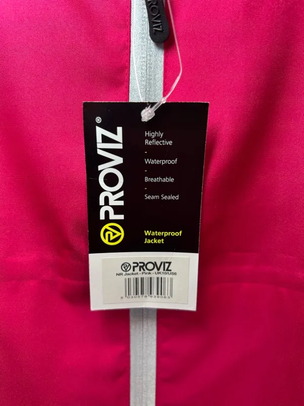 Proviz Nightrider Reflective Waterproof Cycling Jacket Red Pockets Bike NEW Sz 6 - Image 3