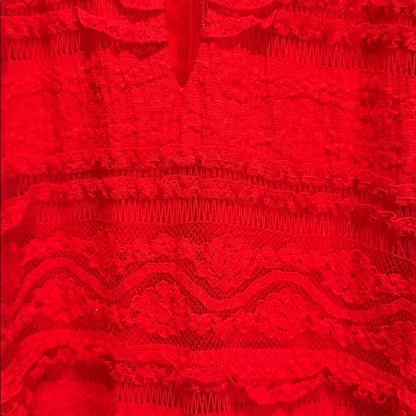 Jessica Howard Red Lace Flutter Sleeve Dress Size 14 NWT Cocktail Wedding‎ - Image 6