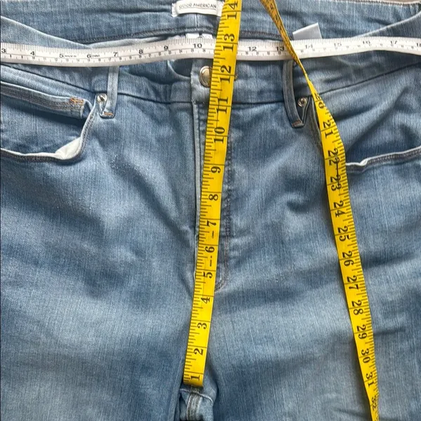 Good American Blue Skinny Jeans 18 with Light Wash Good Legs High Rise - Image 8