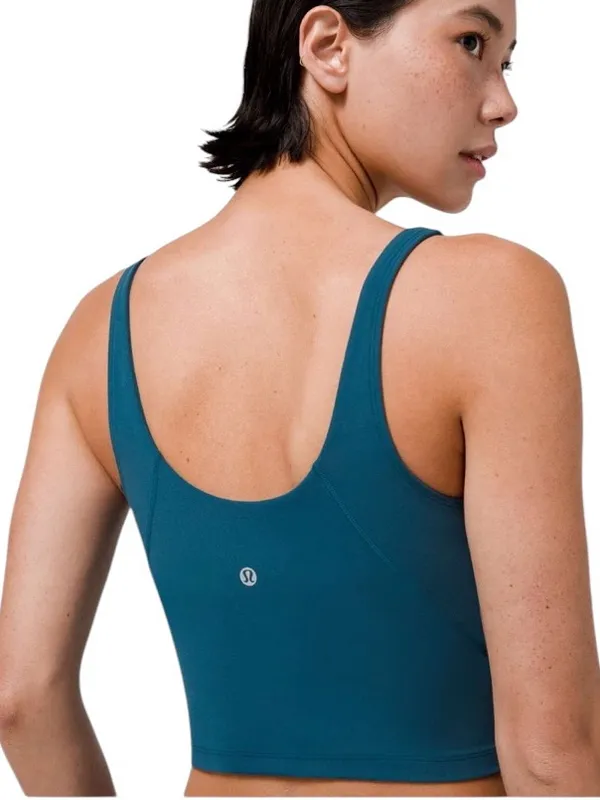Lululemon Align Cropped Tank Blue Borealis Size 2 - Image 2