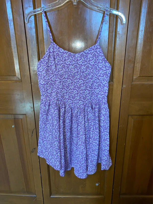 Cider Floral Purple Mini Dress - Image 2