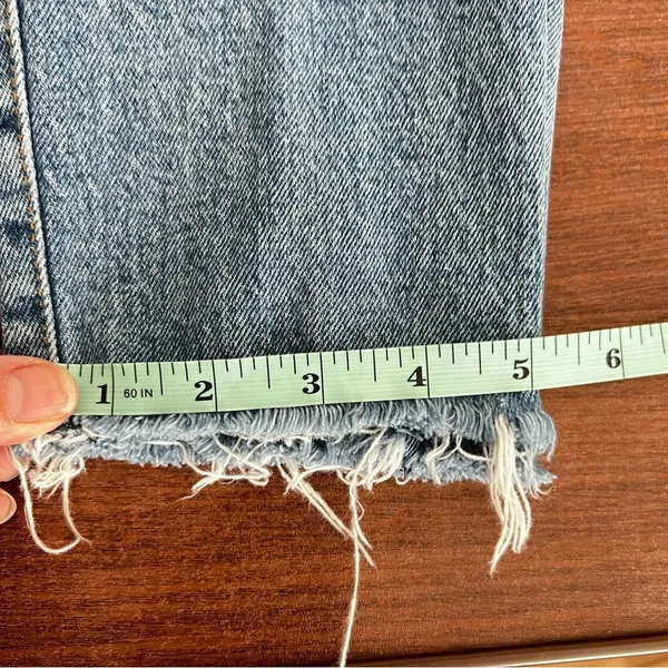 We The Free People Button Fly High Rise Skinny Jeans Size 27 Distressed Frayed - Image 14