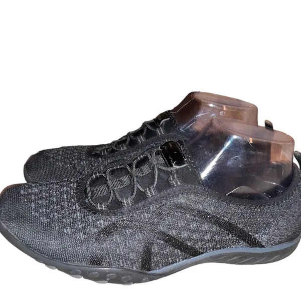 Skechers black breath easy infi-knity slip on shoes - Image 6