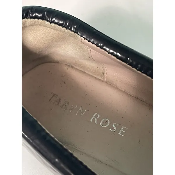 Taryn Rose Kendall Black Patent Square Toe Flats‎ 7.5 S-427 - Image 7
