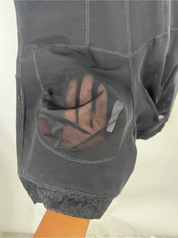 SHAPERX Fitness Black Zip Front Tummy Control Butt Lifter Faja Bodysuit M - Image 11