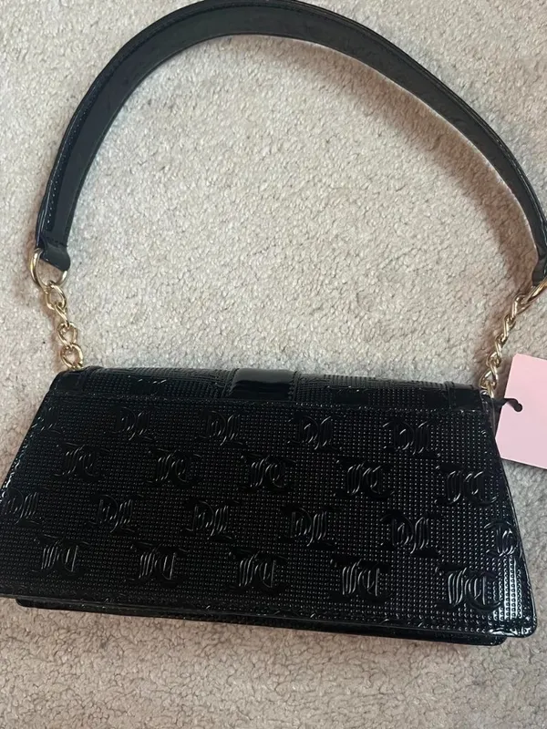 Glossy black Juicy Couture shoulder bag - Image 3