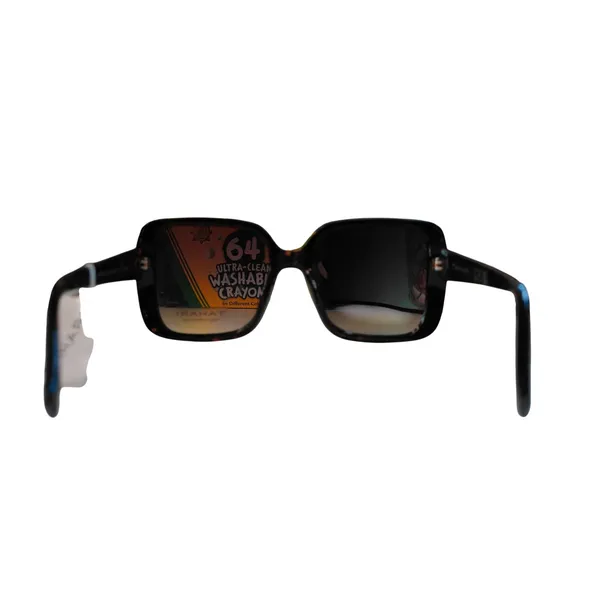 Tahari Tortoise Square Oversized Sunglasses Textured Lattice Arms TH815-TS NEW - Image 2