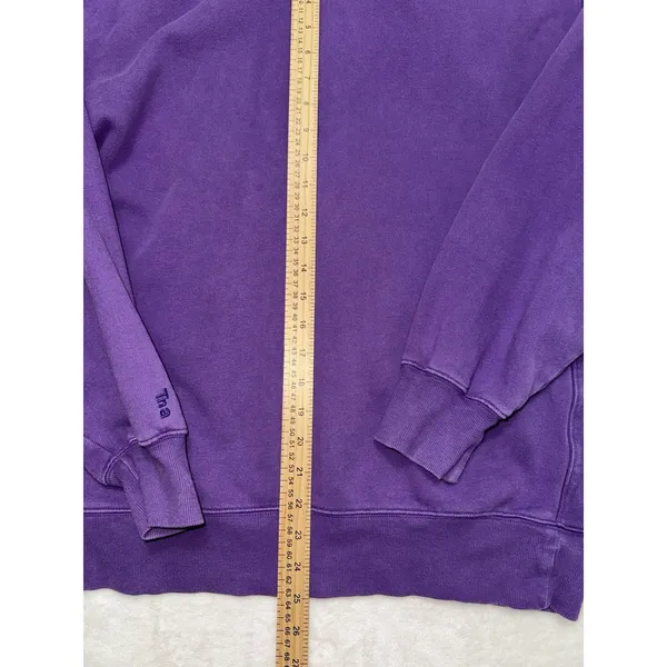 TNA Cozy Fleece Boyfriend Women's Full Zip Hoodie Sweatshirt Purple Sz Small - Image 11