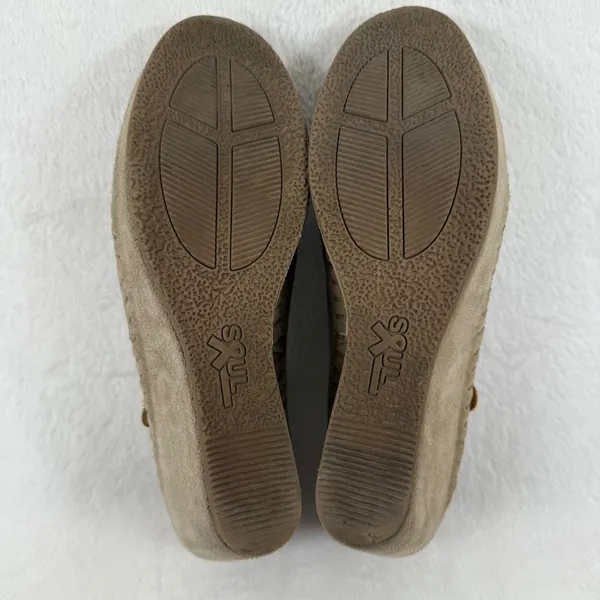 Soul of Africa Suede Leather Wedge‎ Mocassin Loafers Taupe Brown Size 10 US - Image 12