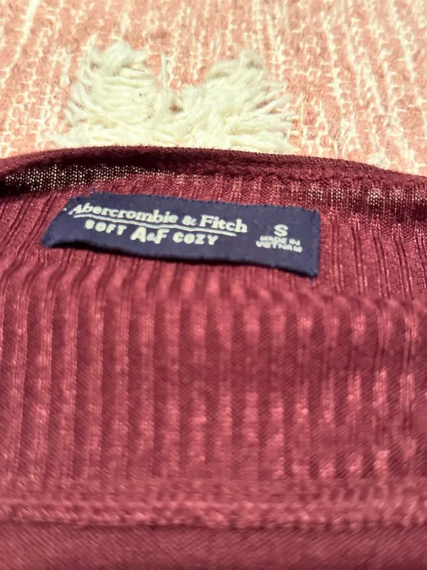 Y2K styled Abercrombie deep red wrap sweater - Image 2
