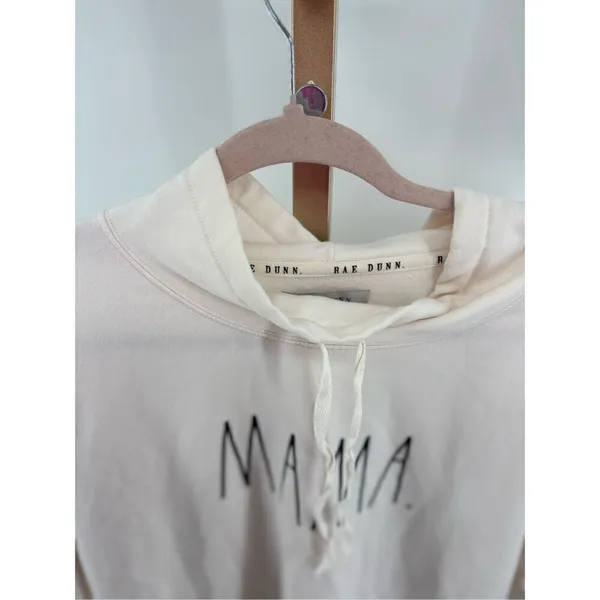 Rae Dunn Mama Funnel Neck Pullover Sweatshirt Size Small Cream - Image 7
