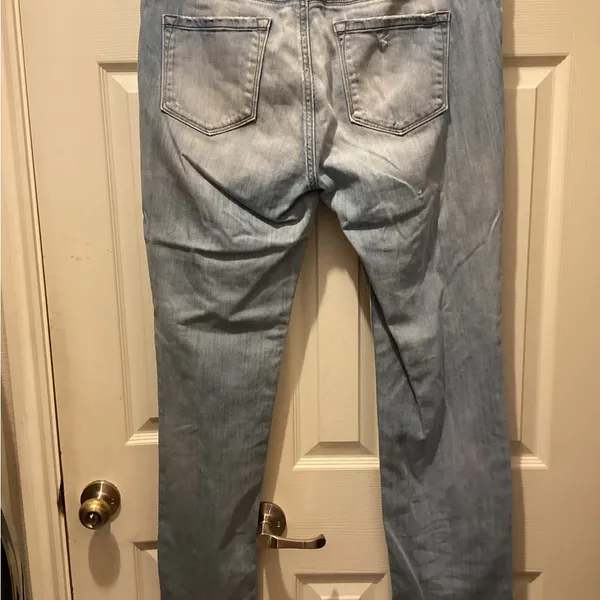 Light Blue Distressed Jeans by Loft size 14 slim - Image 5