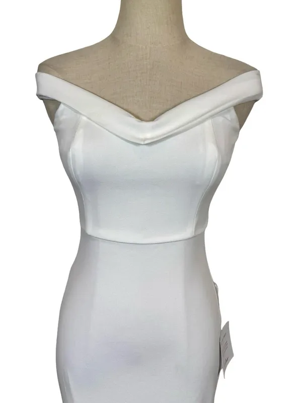 NWT Lulus Arienne White Off-the-Shoulder Mermaid Maxi Dress- Still Full Price - Image 8