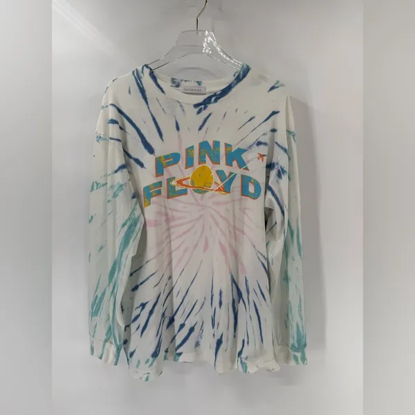 DAYDREAMER Pink Floyd‎ Space Oversized Long Sleeve Tie Dye Band Tee large - Image 4