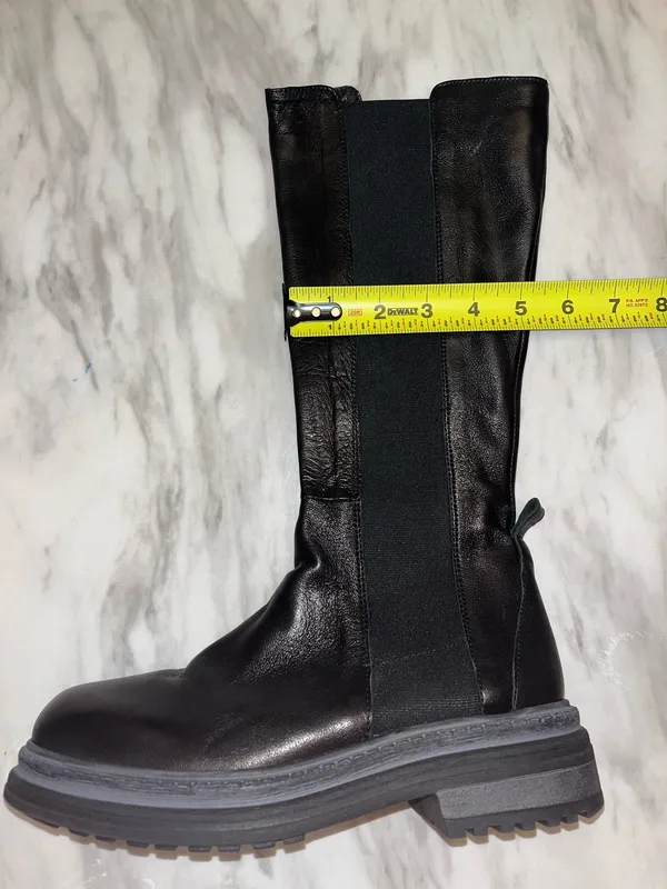 Emanuele Crasto Black Leather Chelsea Boots Made In Italy EU 37 - Image 6