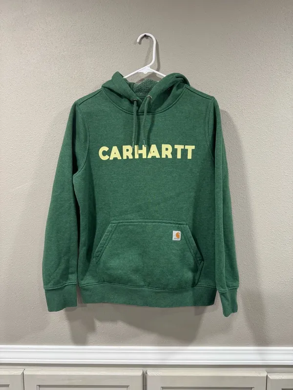Carhartt Relaxed Fit Green Hoodie - Image 2