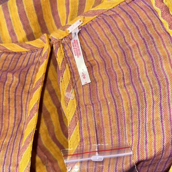 NWOT Free People Annabelle Set in Brown 2Pcs Set Top Bottom Yellow - Image 9