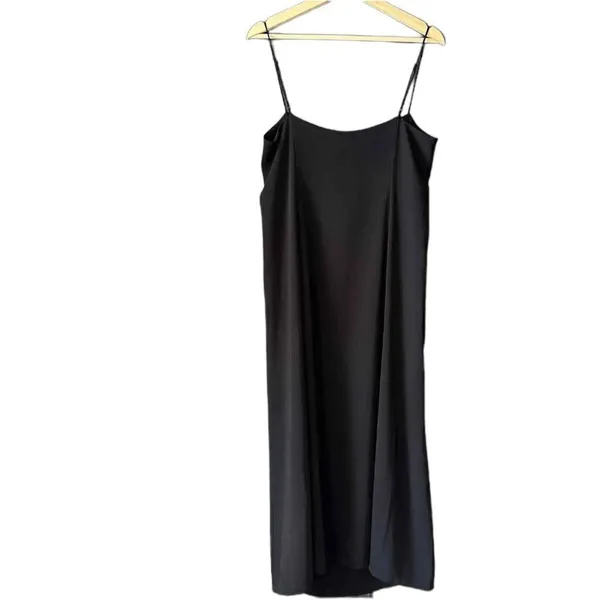 Aritzia Babaton Black Midi Slit Slip Dress Size XS - Image 3