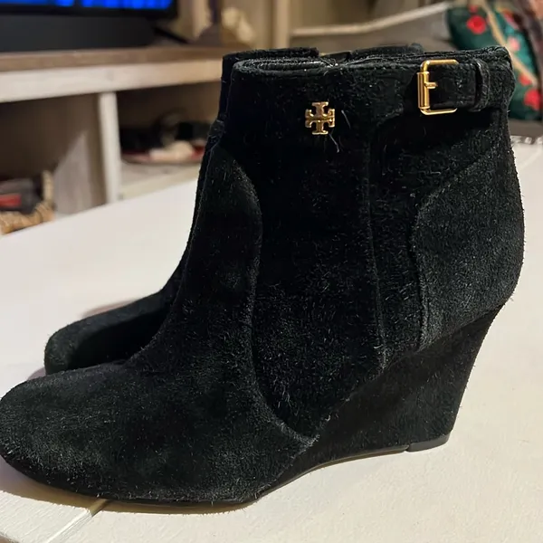 Tory Burch, Milan suede black ankle boots women’s size 6 - Image 2
