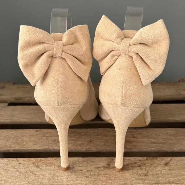 NEW ZBY Women’s Nude Suede Pointed Toe High‎ Heels Size 9.5 A29 - Image 7