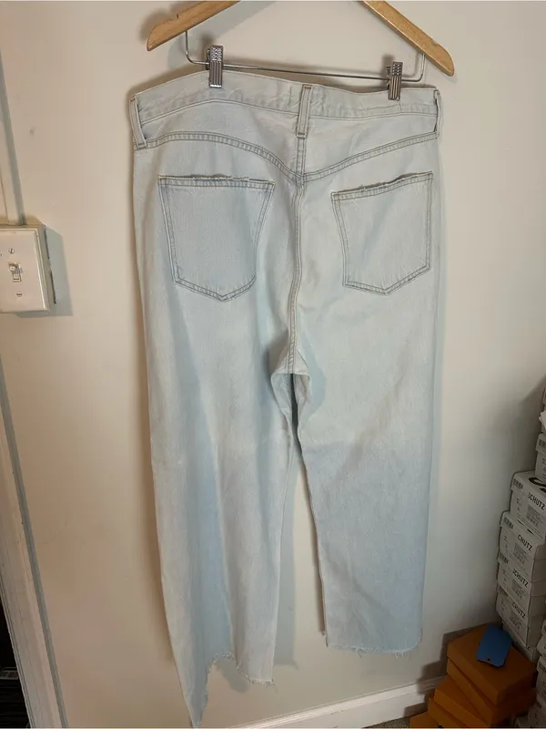 NWOT Agolde Low Curve Fray baggy jeans 33 - Image 3