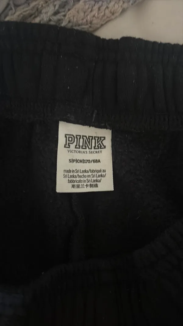 Black PINK Sweatpants Victoria's Secret Jogger Small - Image 2