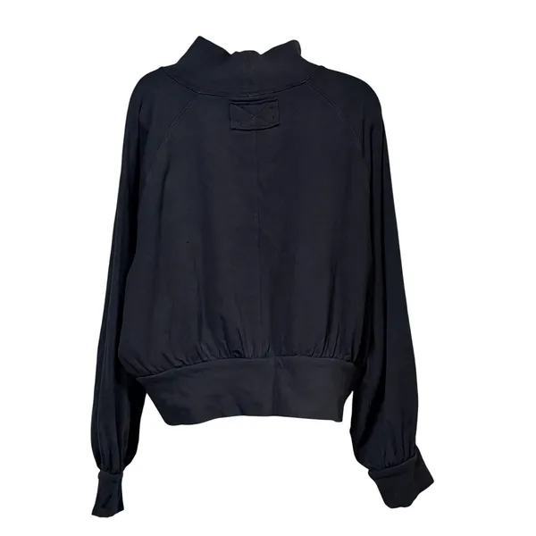 We The Free Free People Black Mock Neck Balloon‎ Sleeve Sweatshirt XL OB1081682 - Image 4