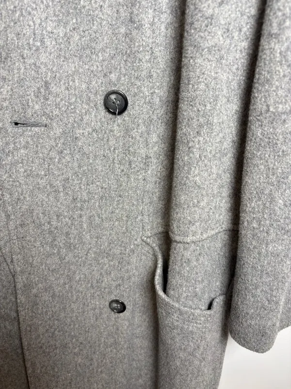 Alorna Vintage‎ Gray Wool Blend Long Overcoat Size M - Image 4